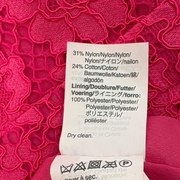 NWT J Crew Hot Pink Lace Tailored Slip Dress Women’s Sz 2 - Picture 6 of 8